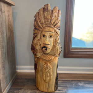 Indian Chief woodcarving