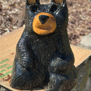 Baby Black Bear Chainsaw Carving