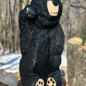 Sitting Black Bear Chainsaw Carving