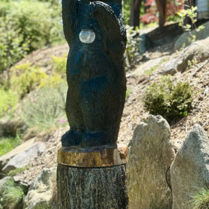 Waving Black Bear Chainsaw Carving